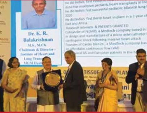 Dr.K.R.Balakrishnan was presented a Lifetime Achievement award